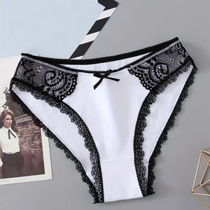 Adore Me black and white plus size lingerie